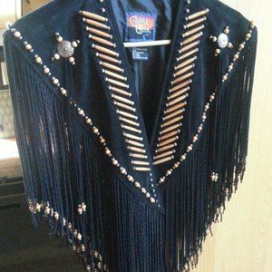 Gorgeous Cripple Creek Black Suede Leather Coat